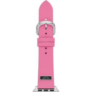 Kate Spade New York Designer Interchangeable Leather or Nylon Band Compatible with Your 38/40/41mm and/or 42/44/45/49mm Apple Watch Series 9/8/7/6/5/4/3/2/1/SE and/or Ultra Series 1-2(Pink Nylon)
