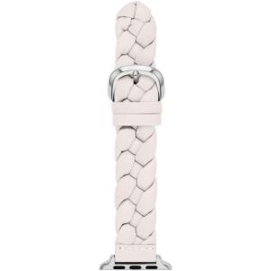 Kate Spade New York Designer Interchangeable Leather or Nylon Band Compatible with Your 38/40/41mm and/or 42/44/45/49mm Apple Watch Series 9/8/7/6/5/4/3/2/1/SE and/or Ultra Series 1-2(White Braid)