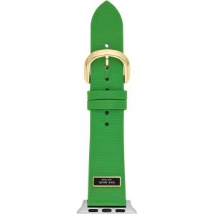 Kate Spade New York Designer Interchangeable Leather or Nylon Band Compatible with Your 38/40/41mm and/or 42/44/45/49mm Apple Watch Series 9/8/7/6/5/4/3/2/1/SE and/or Ultra Series 1-2(Green Nylon)