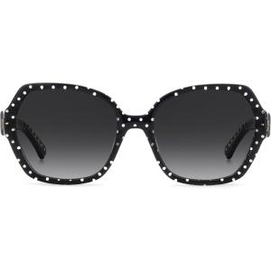 Kate Spade New York Unisex-Adult KS Layne 2/G/S Sunglasses, PTT BLK, 57mm