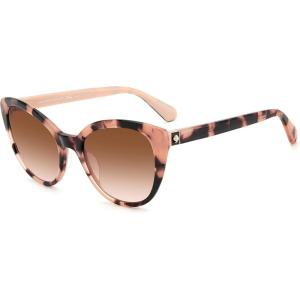 Kate Spade New York Womens Amberlee/S Cat Eye Sunglasses(Pink Havana/Brown Pink Gradient)