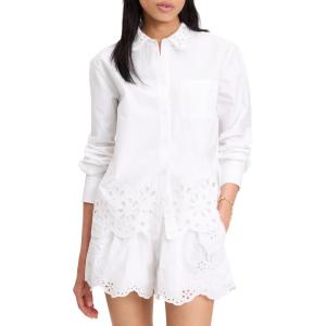 Kate Spade New York Womens Daisy Eyelet Shirt(Fresh White)