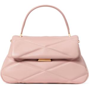 Kate Spade New York Womens Grace Fine Leather Small Top Handle Bag(Quilted Rose Smoke)