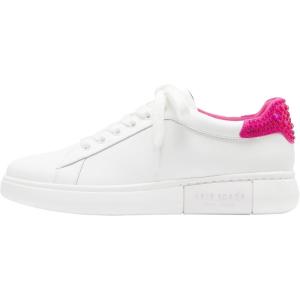 Kate Spade New York Womens Kate Spade Lift Crystal Lace Up Sneaker(Optic White/Vivid Snap D)
