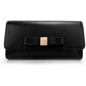 Kate Spade New York Women’s Leather Bow Belt Bag, Removable Zip Pouch for Hands-Free Carrying & Travel(Black)