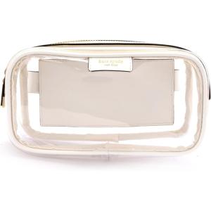 Kate Spade New York Women’s Leather Clear Belt Bag, Removable Zip Pouch for Hands-Free Carrying & Travel(clear/true white)