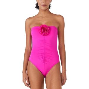 Kate Spade New York Womens Rosette Bandeau One Piece(Pink)