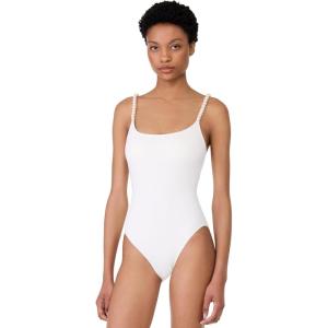 Kate Spade New York Womens String of Pearls One Piece Swimsuit(Ivory)