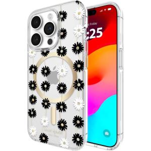 Kate Spade New York iPhone 15 Pro Case, Compatible with MagSafe – Wavy Iridescent(Daisy Chain)