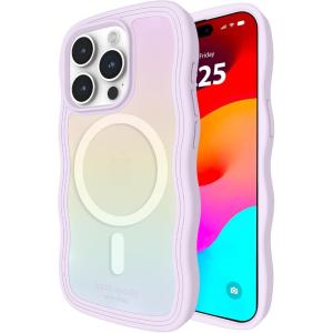 Kate Spade New York iPhone 15 Pro Case, Compatible with MagSafe – Wavy Iridescent(Wavy Iridescent)