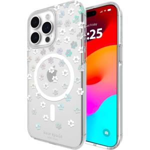 Kate Spade New York iPhone 15 Pro Max Case, Compatible with MagSafe – Flowerbed Pink Ombre(Scattered Flowers)