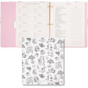 kate spade new york Bridal Wedding Planner Binder, Personal Organizer for Bride with Pages for To-Do Lists, Notes, Budgeting, Invitations, I Do (Gold Heart Knot)