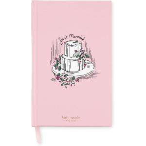 kate spade new york Bride Notebook with Lined Pages for Journaling, 8.25 x 5.25 Journal for Wedding Keepsake with Bookmark and 200 Pages, Bridal Toile