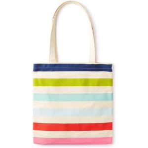 kate spade new york Canvas Tote Bag with Interior Pocket, Candy Stripe