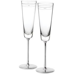 kate spade new york Darling Point Mr. and Mrs. 2-piece Champagne Flute Set