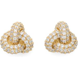 kate spade new york Double Knot Pave Studs(Pave Gold)