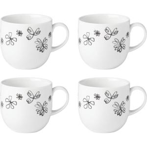 kate spade new york Garden Doodle Soup/ Cereal Bowl, Set of 4, White(Mugs  Set of 4)