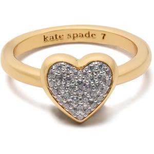 kate spade new york Heart Pave Ring(Clear/Two Tone)