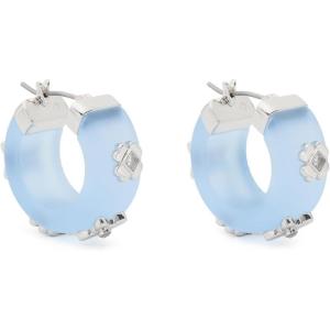 kate spade new york Heritage Bloom Hoops(Icy Blue)
