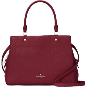 kate spade new york Leila Pebbled Leather Medium Triple Compartment Satchel(Blackberry Preserves)