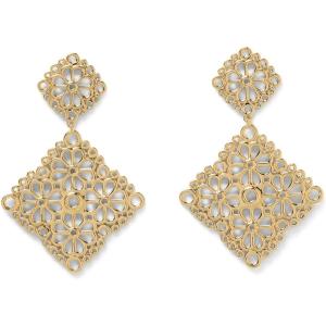 kate spade new york Spade Flower Lace Drop Earrings(Gold)