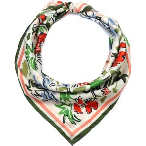kate spade new york Women’s Coastal Scene Silk Square Scarf, Stylish & Lightweight Fashion Accessory