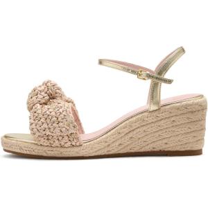 kate spade new york Women’s Leandra Wedge Sandal(Natural/Pale Gold)
