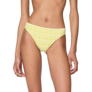 kate spade new york Women’s Ocean Plaid High Cut Bikini Bottom(Nappa Cabbage)