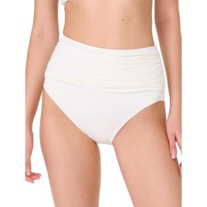 kate spade new york Womens Shirred Swim Bottom(Cream)