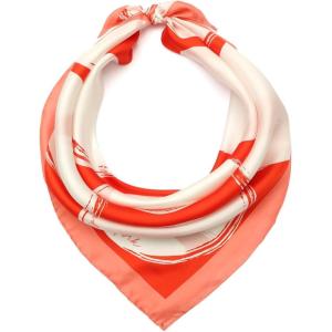 kate spade new york Women’s Splodge Silk Square Scarf, Stylish & Lightweight Fashion Accessory for Everyday(Goji Berry)