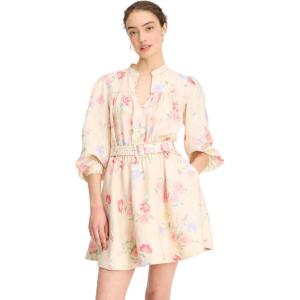 kate spade new york Womens Whimsical Garden Belted Shirt Dress(Antique Pearl)