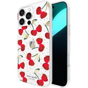kate spade new york iPhone 16 Pro Max Case – Compatible with MagSafe – Designer Phone Case – Crystal Pave Nightfall(Cherry Dot Gems)
