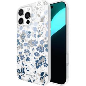 kate spade new york iPhone 16 Pro Max Case – Compatible with MagSafe – Designer Phone Case – Crystal Pave Nightfall(Flowerbed Blue Gems)