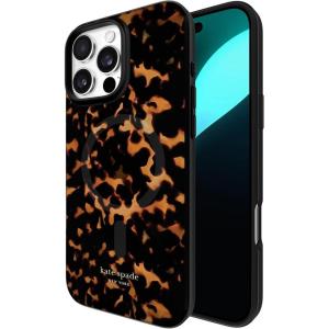 kate spade new york iPhone 16 Pro Max Case – Compatible with MagSafe – Designer Phone Case – Crystal Pave Nightfall(Tortoise)