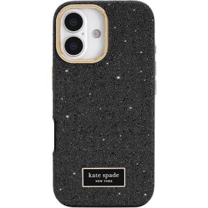 kate spade new york iPhone 17 Case – Compatible with MagSafe – Designer Phone Case – Sunshine Floral Gems(Black)