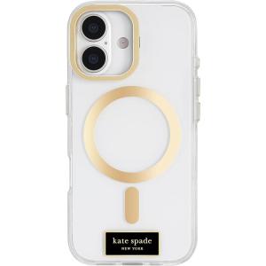 kate spade new york iPhone 17 Case – Compatible with MagSafe – Designer Phone Case – Sunshine Floral Gems(Clear)