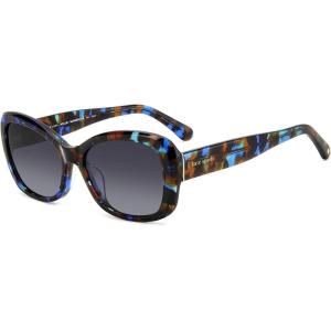 kate spade new york unisex-adult Elowen/G/S Rectangular Sunglasses(Bkblu Hv B)