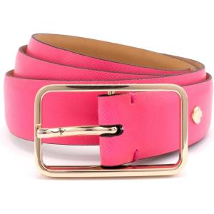 kate spade new york womens 1 Inch Mel Belt, Leather Accessory With Adjustable Sizing for Everyday Styling(Pizzaz Pink)