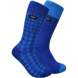 kate spade new york womens 2-pack Houndstooth Boot Sock, Soft & Comfortable(Blue)