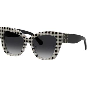 kate spade new york womens Bexley/G/S Rectangular Sunglasses(Whtbkpttr)