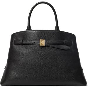 kate spade new york womens Deco Pebbled Leather Large Satchel(Black)