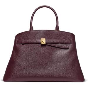 kate spade new york womens Deco Pebbled Leather Large Satchel(Blackberry Jam)