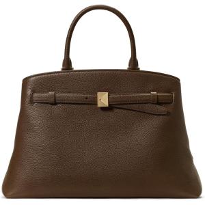 kate spade new york womens Deco Pebbled Leather Large Satchel(Burnt Sage)