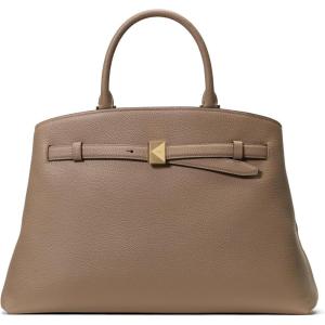 kate spade new york womens Deco Pebbled Leather Large Satchel(Timeless Taupe)