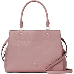 kate spade new york womens Leila Pebbled Leather Medium Triple Compartment Satchel(Dusk Rose)