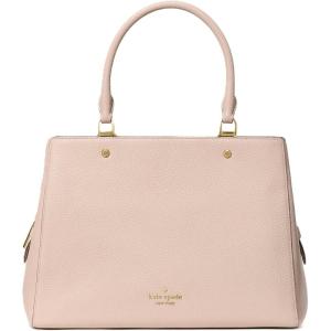 kate spade new york womens Leila Pebbled Leather Medium Triple Compartment Satchel(Hay)