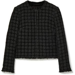 kate spade new york womens Plaza Tweed Jacket(Black)