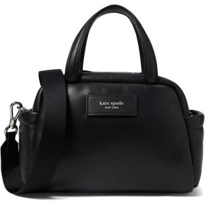 kate spade new york womens Puffed Smooth Leather Satchel(Black)
