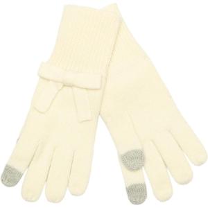 kate spade new york womens Solid Bow Glove(Cream)