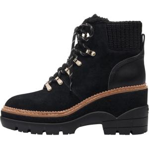 kate spade new york womens Willow Lug Lace Up Bootie(Black)